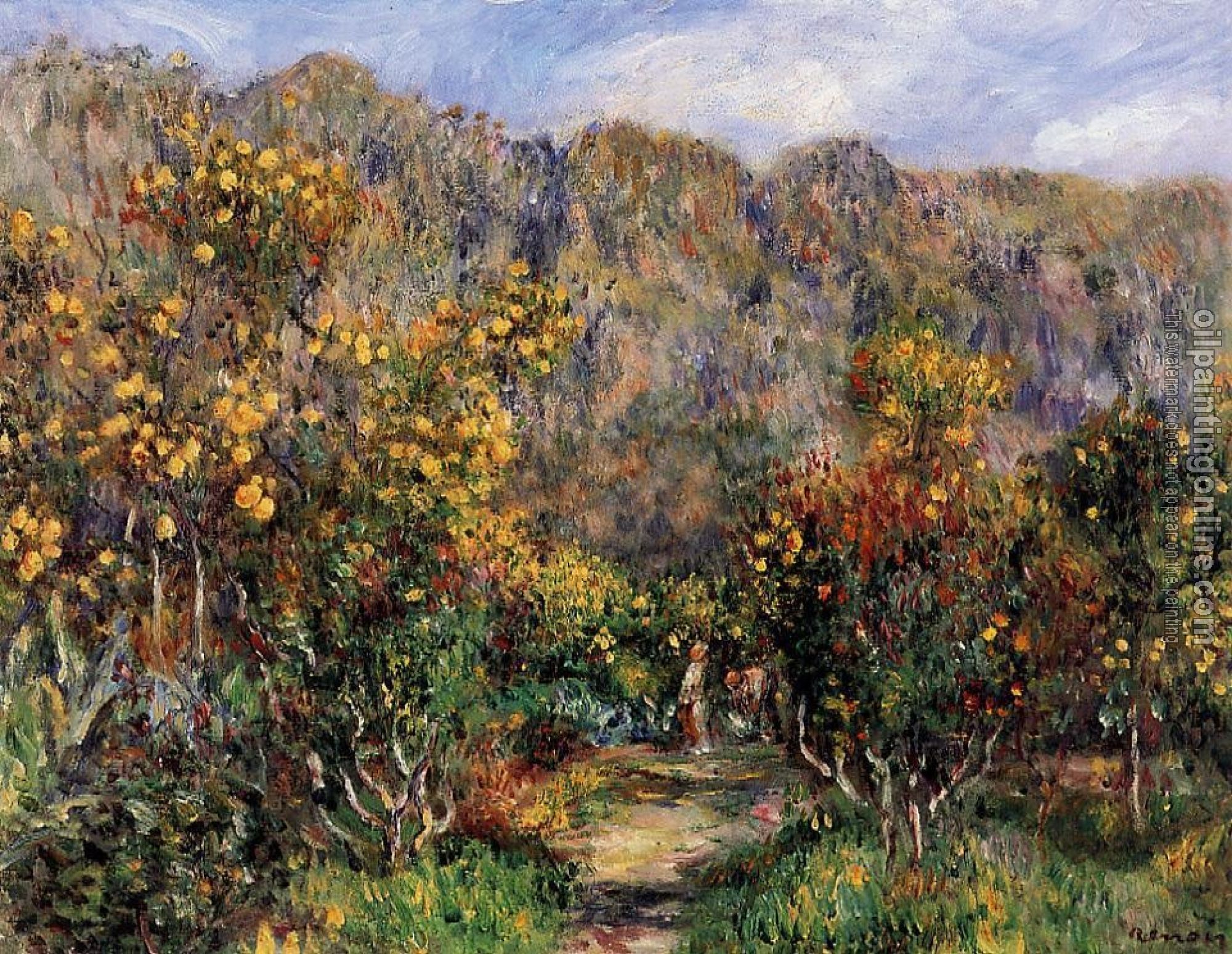 Renoir, Pierre Auguste - Landscape with Mimosas